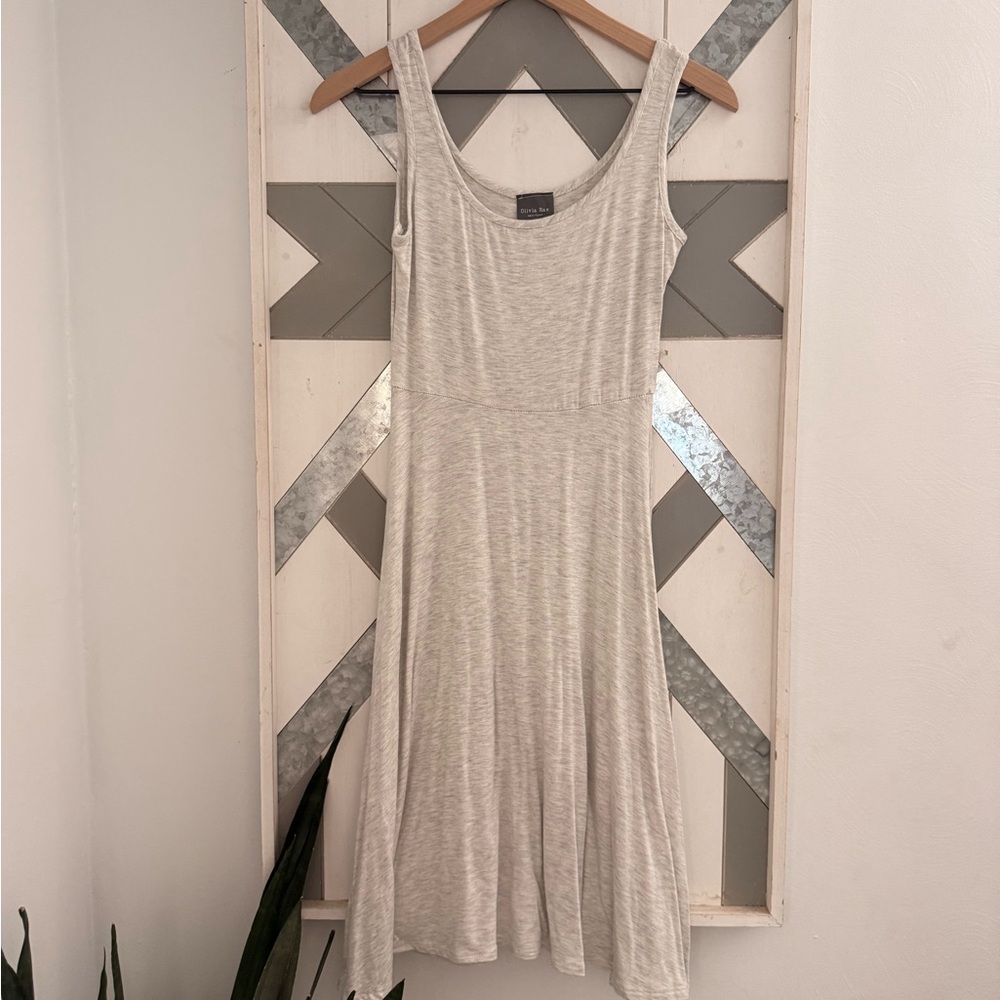 Olivia Rae Light Gray Midi Dress